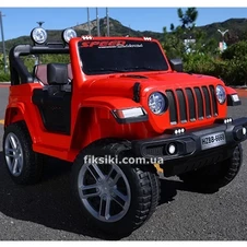 Детский электромобиль M 4551 EBLR-3 Jeep, мягкое сиденье , красный фото 11