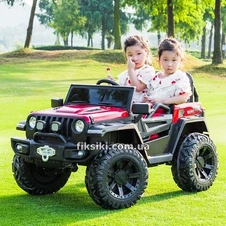 Детский электромобиль M 4568 EBLR-3 Jeep, кожаное сиденье , красный фото 33