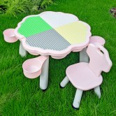 Детский столик YG 2020-3-8, со стульчиком, розовый