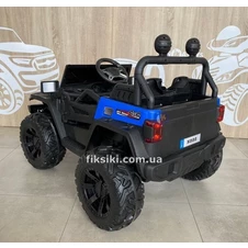 Детский электромобиль M 4568 EBLR-4 Jeep, кожаное сиденье , синий фото 11