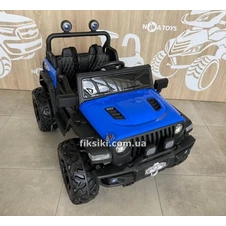 Детский электромобиль M 4568 EBLR-4 Jeep, кожаное сиденье , синий фото 44