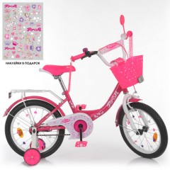 Купить Детский велосипед PROF1 18д. Y1813-1 Princess, малиновый