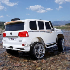 Детский электромобиль T-7846 EVA WHITE, Toyota, мягкие колеса , белый фото 11
