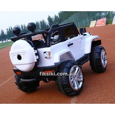 Детский электромобиль T-7847 EVA WHITE Jeep, мягкие колеса , белый фото 11