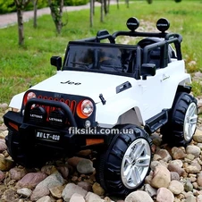 Детский электромобиль T-7847 EVA WHITE Jeep, мягкие колеса , белый фото 44