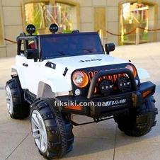 Детский электромобиль T-7847 EVA WHITE Jeep, мягкие колеса , белый фото 55