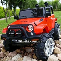 Детский электромобиль T-7847 EVA RED Jeep, мягкие колеса