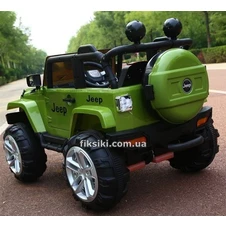 Детский электромобиль T-7847 EVA GREEN Jeep, мягкие колеса , зеленый фото 33