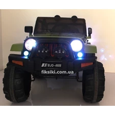 Детский электромобиль T-7847 EVA GREEN Jeep, мягкие колеса , зеленый фото 55