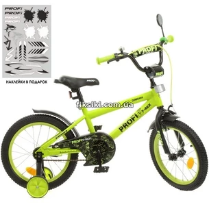 Детский велосипед 16д. Y1671-1, Dino, салатово-черный матовый