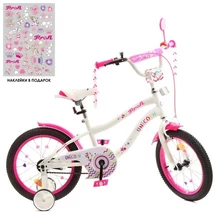 Велосипед детский PROF1 18д. Y18244 Unicorn, бело-малиновый