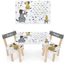 Детский столик 501-116(UA), со стульчиками, собаки