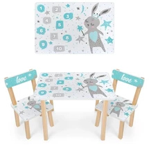 Детский столик 501-124, со стульчиками, заяц