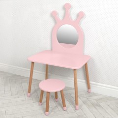 Купить Детское трюмо 03-01PINK, со стульчиком, розовое