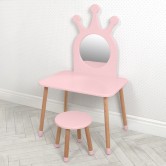 Детское трюмо 03-01PINK, со стульчиком, розовое