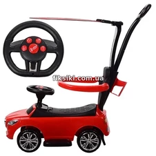 Каталка-толокар JY-Z06 C-3, Mercedes, с родительской ручкой , красная фото 11