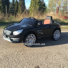 Детский электромобиль SL63 Mercedes Benz AMG, черный фото 66