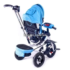 Велосипед трехколесный Baby Trike 6595Г с фарой, голубой фото 11