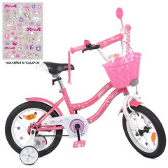 Купить Велосипед детский PROF1 14д. Y1491-1 Star, розовый