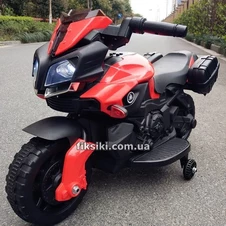 Детский мотоцикл JC919 EVA RED на аккумуляторе, красный фото 33