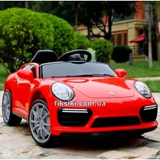 Детский электромобиль M 4611 EBLR-3, Porsche, кожаное сиденье , красный фото 11