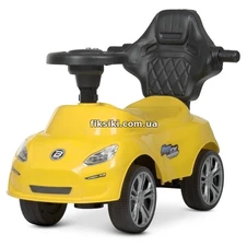 Детская каталка-толокар M 4576-6 Porsche, родительская ручка , желтая фото 44
