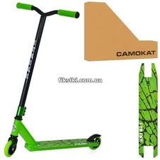 Детский самокат SR 2-066-1-GR трюковый, черный с зеленым
