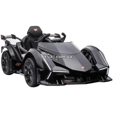 Детский электромобиль M 4633 EBLR-2 Lamborghini, кожаное сиденье , черный фото 11