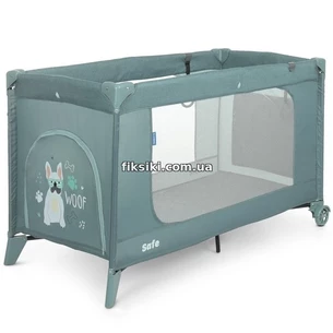 Детский манеж ME 1016 SAFE Jade Green Len, зеленый