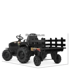 Детский электромобиль M 4623 EBLR-2 (24V), трактор, с прицепом , черный фото 11