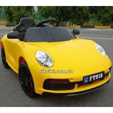 Детский электромобиль M 4699 EBLR-6 Porsche, кожаное сиденье , желтый фото 11