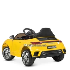 Детский электромобиль M 4699 EBLR-6 Porsche, кожаное сиденье , желтый фото 33