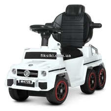 Детская каталка-толокар M 4739-1 Mercedes, родительская ручка , белая фото 33