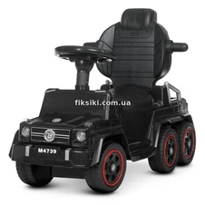 Детская каталка-толокар M 4739-2 Mercedes, родительская ручка , черная фото 33