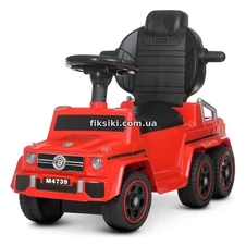 Детская каталка-толокар M 4739-3 Mercedes, родительская ручка , красная фото 33