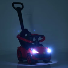 Детская каталка-толокар M 4741-4 Ferrari, родительская ручка , синяя фото 77