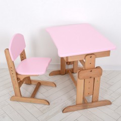 Купить Детская парта 04-031 PINK, со стульчиком, розовая