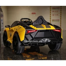 Детский электромобиль M 4796 EBLR-6, Lamborghini, кожаное сиденье , желтый фото 11