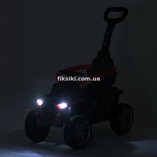 Детская каталка-толокар M 4802-1, с родительской ручкой , белая фото 55
