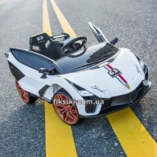 Детский электромобиль M 4637 EBLR-1 Lamborghini, кожаное сиденье , белый фото 11