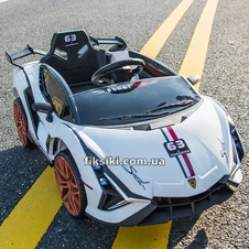 Детский электромобиль M 4637 EBLR-1 Lamborghini, кожаное сиденье , белый фото 44