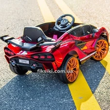 Детский электромобиль M 4637 EBLR-3 Lamborghini, кожаное сиденье , красный фото 11