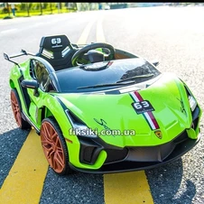Детский электромобиль M 4637 EBLR-5 Lamborghini, кожаное сиденье , зеленый фото 33