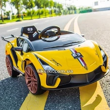 Детский электромобиль M 4637 EBLR-6 Lamborghini, кожаное сиденье , желтый фото 33