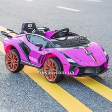 Детский электромобиль M 4637 EBLR-8 Lamborghini, кожаное сиденье , розовый фото 44