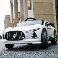 Детский электромобиль M 4798 EBLR-1, Maserati, кожаное сиденье , белый фото 11