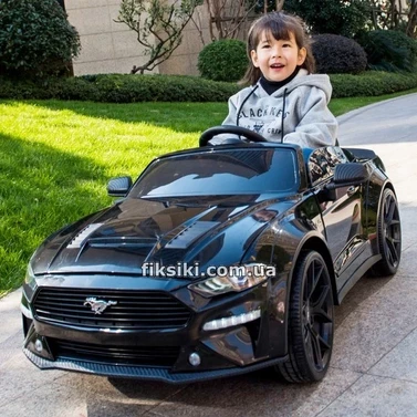 Детский электромобиль M 4789 EBLR-2 Ford Mustang, кожаное сиденье , черный