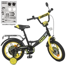 Велосипед детский PROF1 12д. Y1243, Original boy, черно-желтый