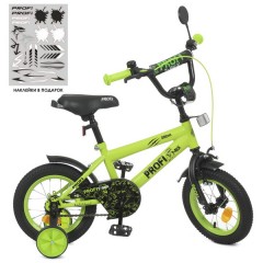 Купить Велосипед детский PROF1 12д. Y1271 Dino, салатово-черный