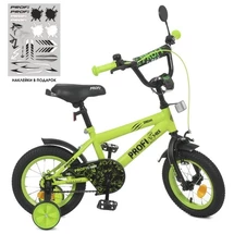 Велосипед детский PROF1 12д. Y1271 Dino, салатово-черный